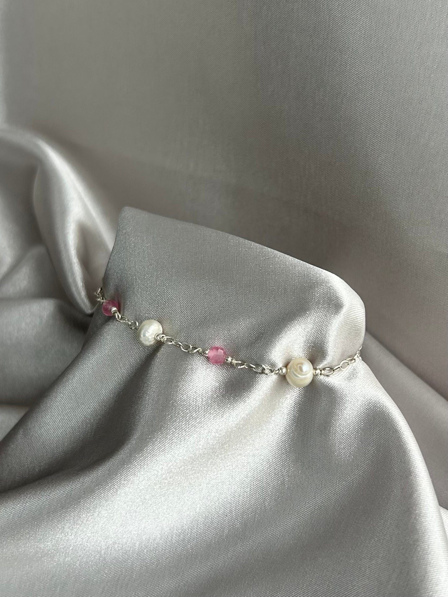 Pulsera Perlitas y Cristales