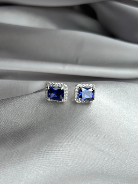 Aretes Elegantes Zirconia Azul