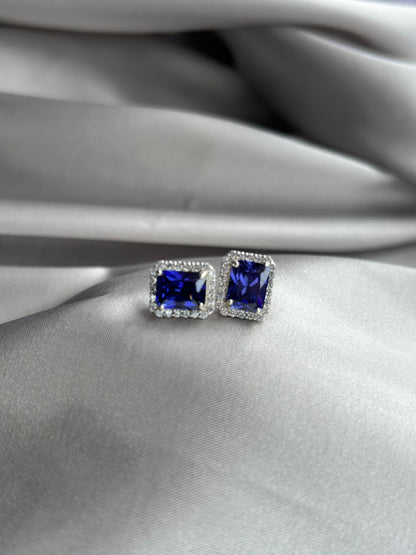 Aretes Elegantes Zirconia Azul