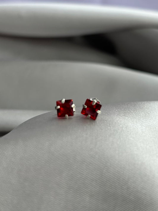 Broqueles Zirconia Roja