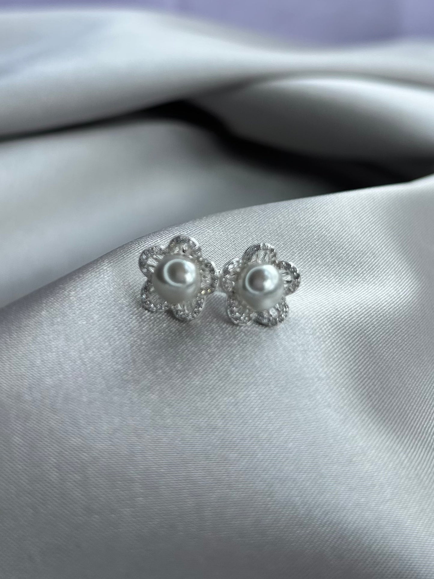 Aretes Flor y Perla
