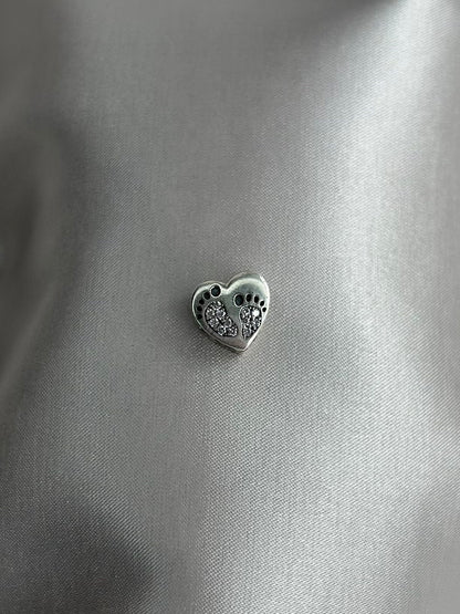 Charm Corazón con Huellita