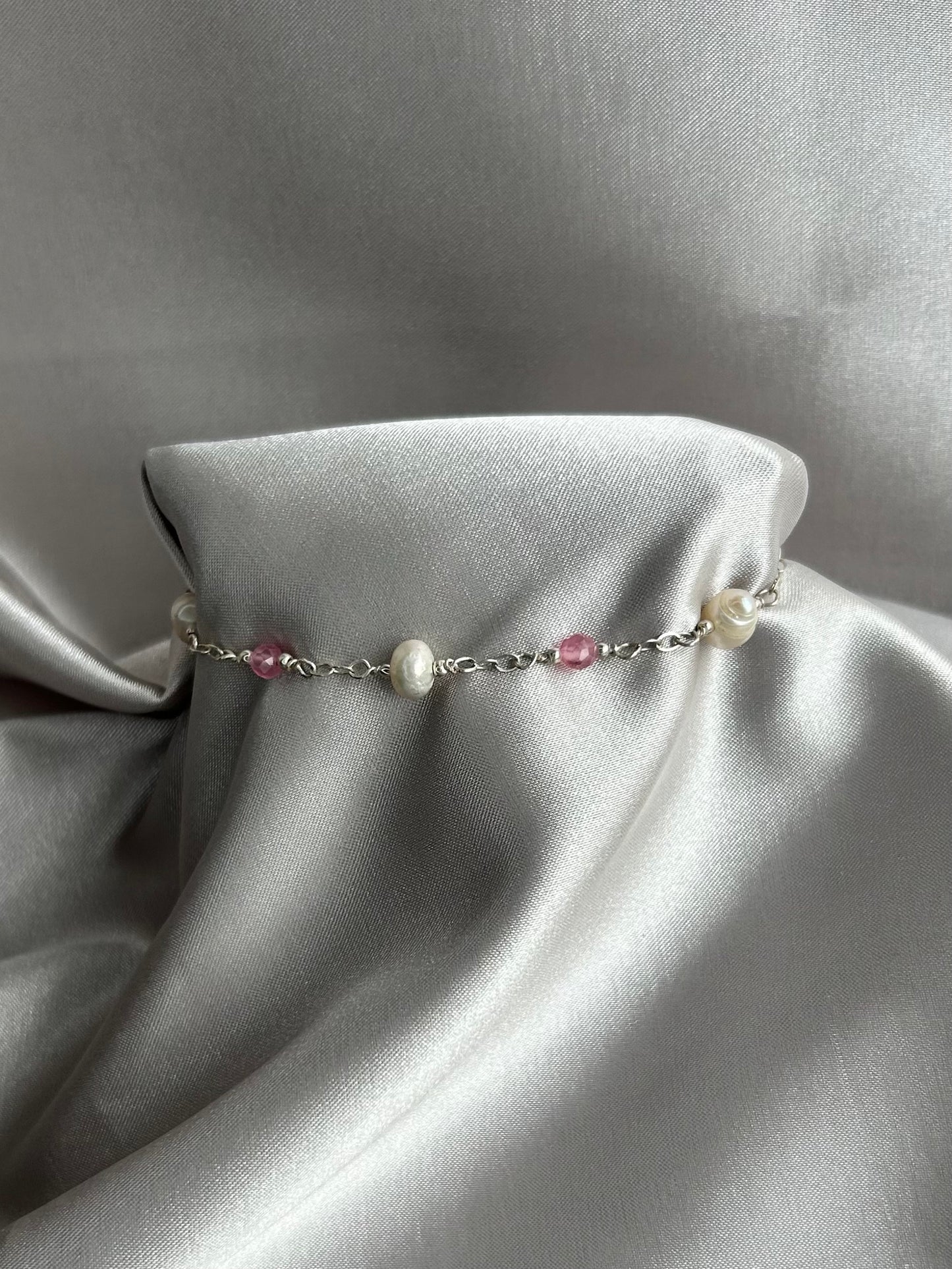 Pulsera Perlitas y Cristales