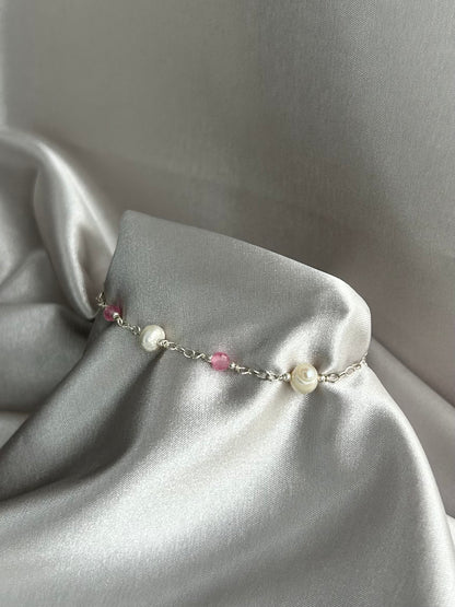 Pulsera Perlitas y Cristales
