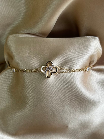 Brazalete Mariposa y Zirconia