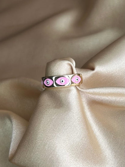 Anillo Ojos Turcos Rosa