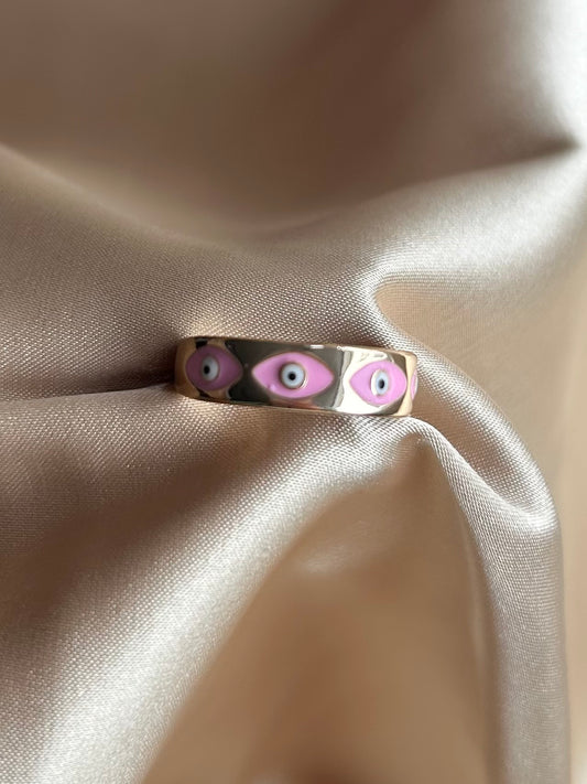 Anillo Ojos Turcos Rosa