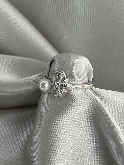 Anillo Perla y Abeja