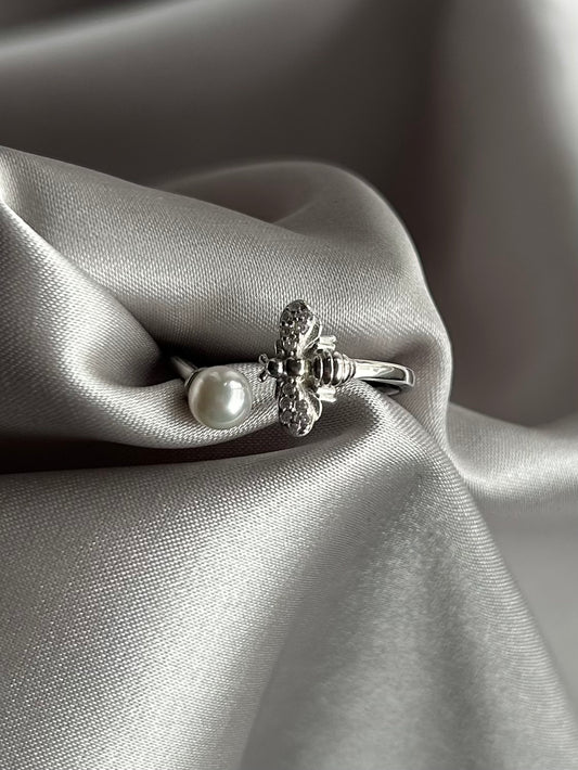 Anillo Perla y Abeja