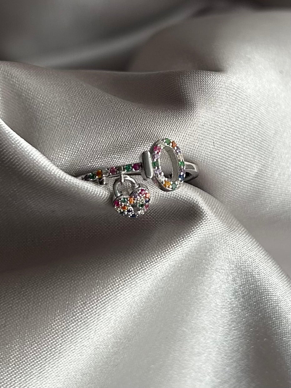 Anillo Candado Multicolor