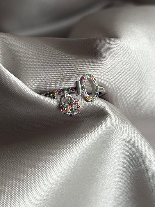 Anillo Candado Multicolor