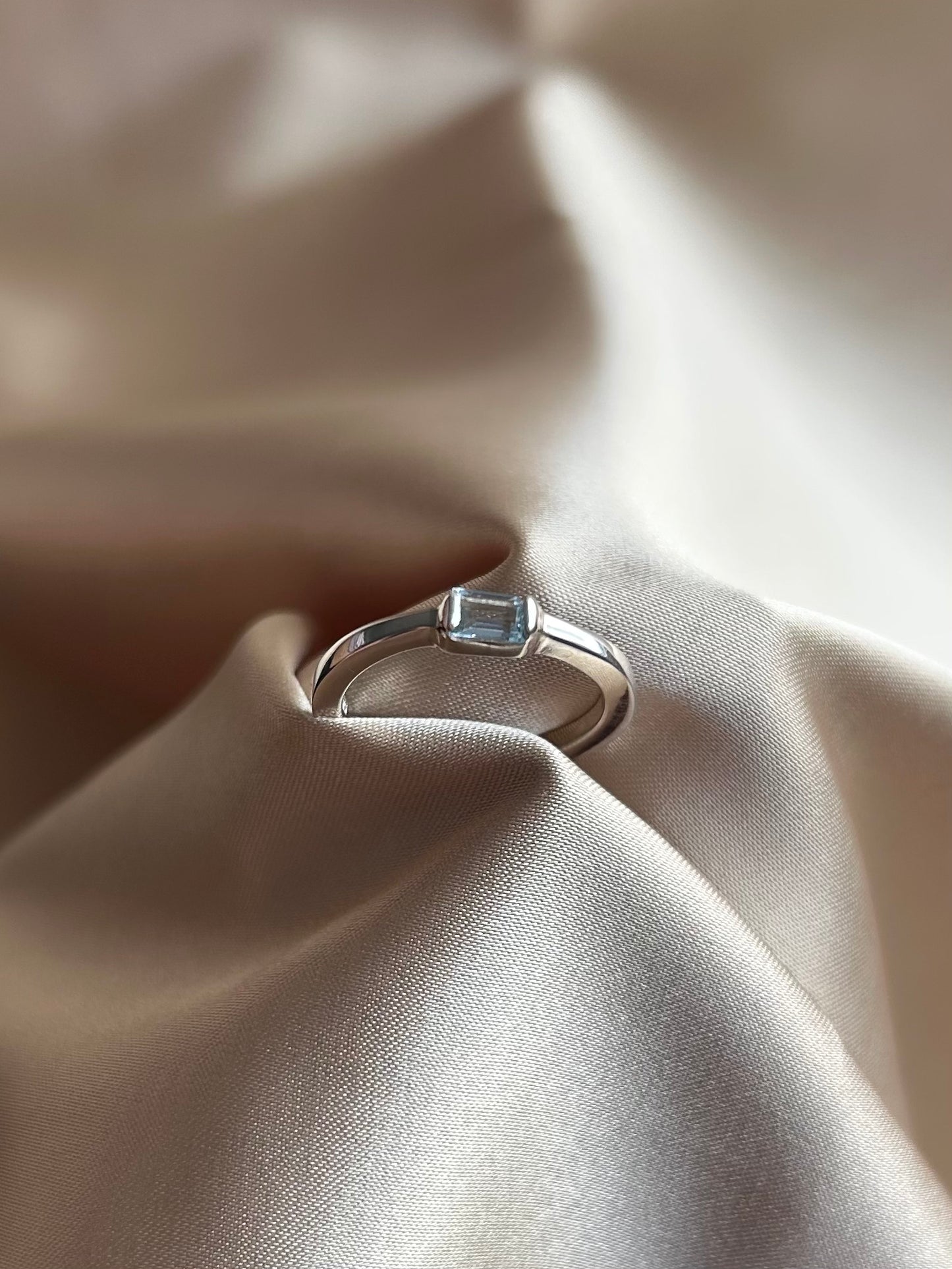 Anillo Aguamarina